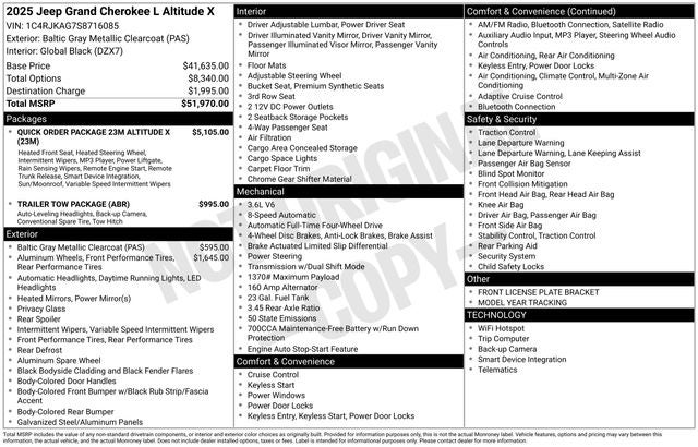2025 Jeep Grand Cherokee L Altitude X