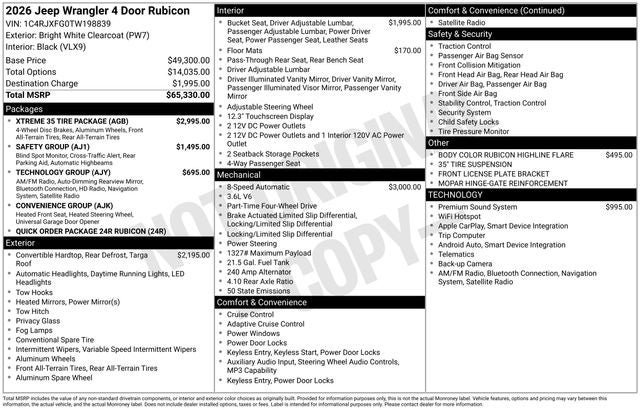 2026 Jeep Wrangler Rubicon