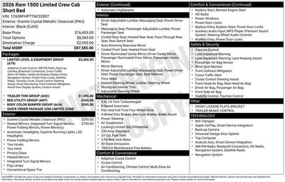 2026 RAM 1500 Limited