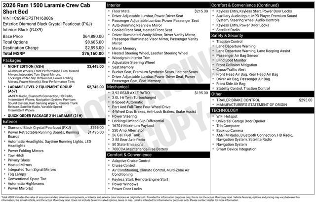 2026 RAM 1500 Laramie