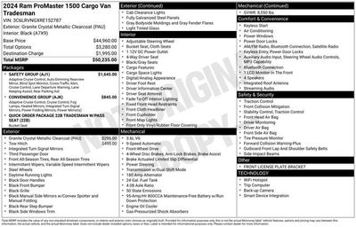 2024 RAM ProMaster 1500 Low Roof