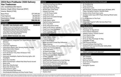 2024 RAM ProMaster 3500 EV Super High Roof