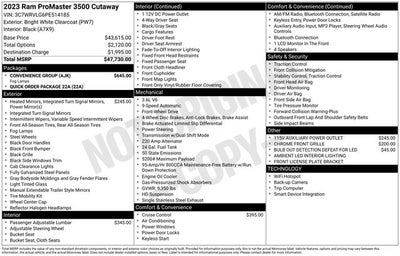 2023 RAM ProMaster 3500 Cutaway Low Roof