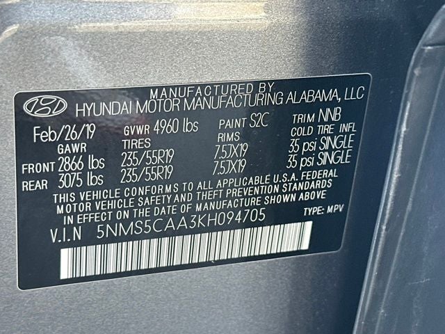 2019 Hyundai Santa Fe Ultimate