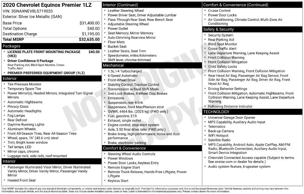 2020 Chevrolet Equinox Premier