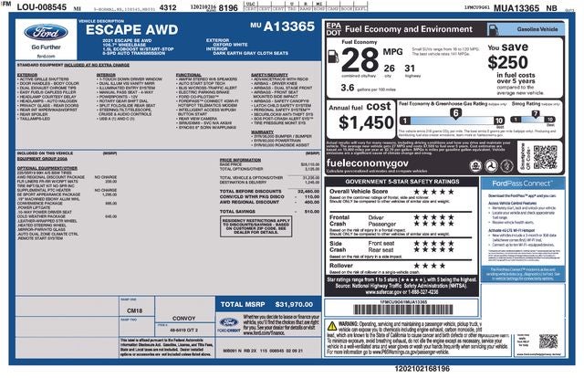 2021 Ford Escape SE
