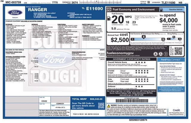 2026 Ford Ranger Lariat