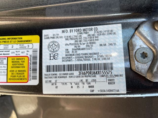 2019 Ford Fusion Hybrid Titanium