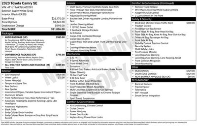 2020 Toyota Camry SE