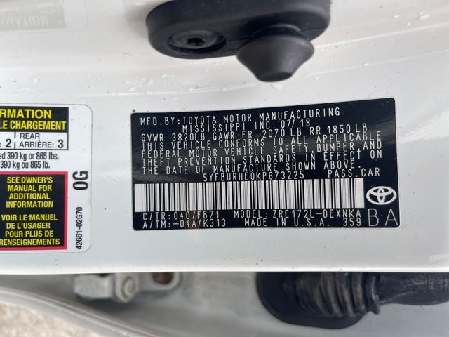 2019 Toyota Corolla LE