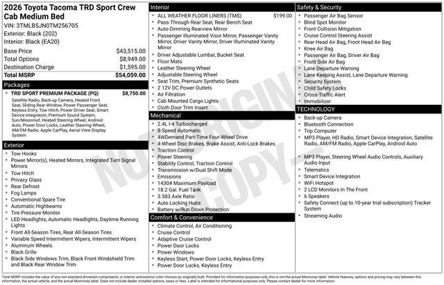 2026 Toyota Tacoma TRD Sport