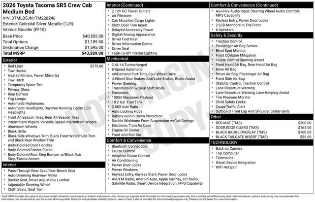2026 Toyota Tacoma SR5