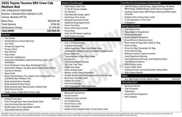2026 Toyota Tacoma SR5