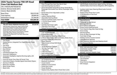 2026 Toyota Tacoma TRD Off-Road