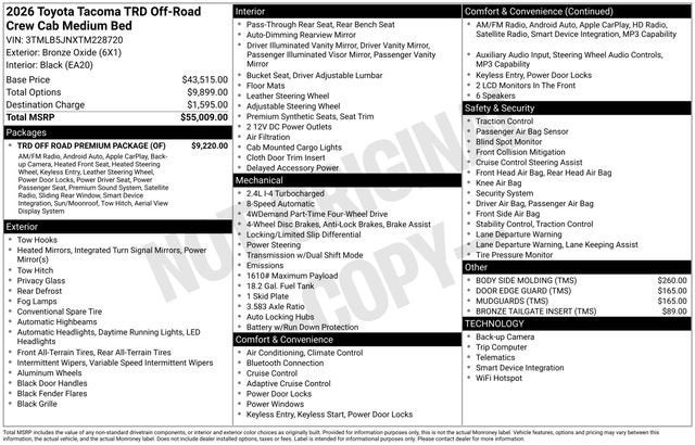 2026 Toyota Tacoma TRD Off-Road