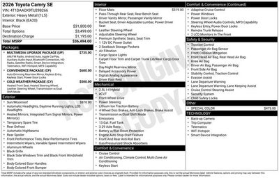 2026 Toyota Camry SE