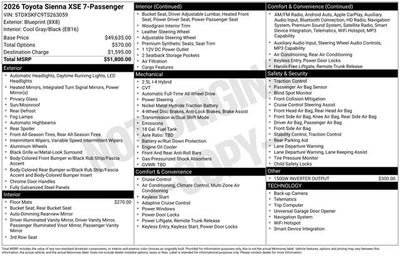 2026 Toyota Sienna XSE