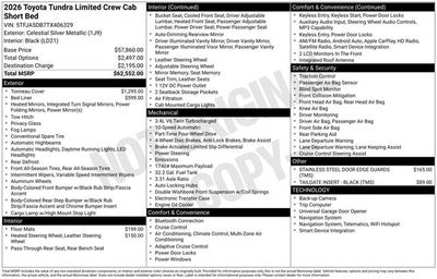 2026 Toyota Tundra Limited