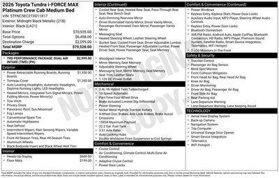2026 Toyota Tundra i-FORCE MAX Tundra Platinum