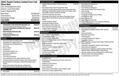 2026 Toyota Tundra Limited