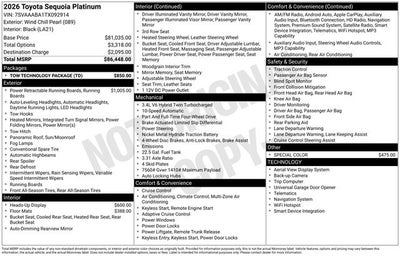 2026 Toyota Sequoia Platinum