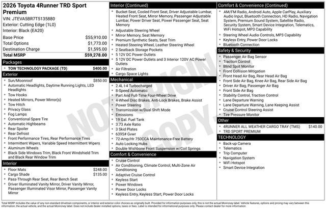 2026 Toyota 4Runner TRD Sport Premium