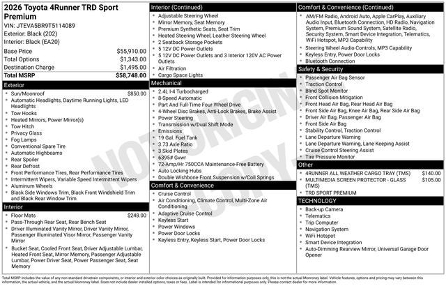 2026 Toyota 4Runner TRD Sport Premium