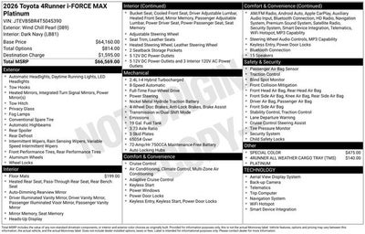 2026 Toyota 4Runner i-FORCE MAX 4Runner Platinum