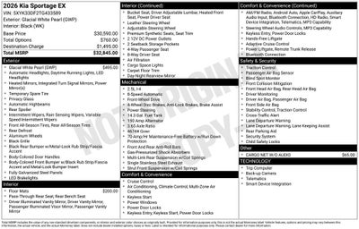 2026 Kia Sportage EX