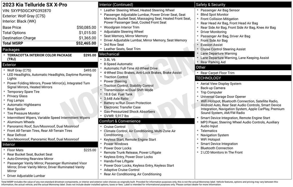 2023 Kia Telluride SX X-Pro