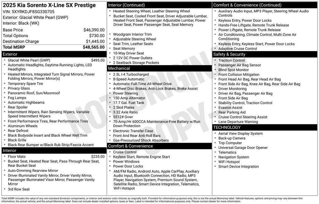 2025 Kia Sorento X-Line SX Prestige