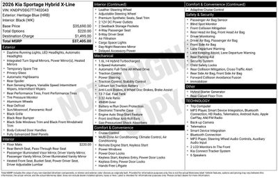 2026 Kia Sportage Hybrid X-Line