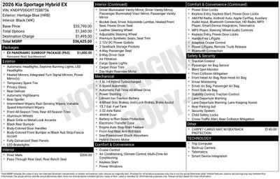 2026 Kia Sportage Hybrid EX