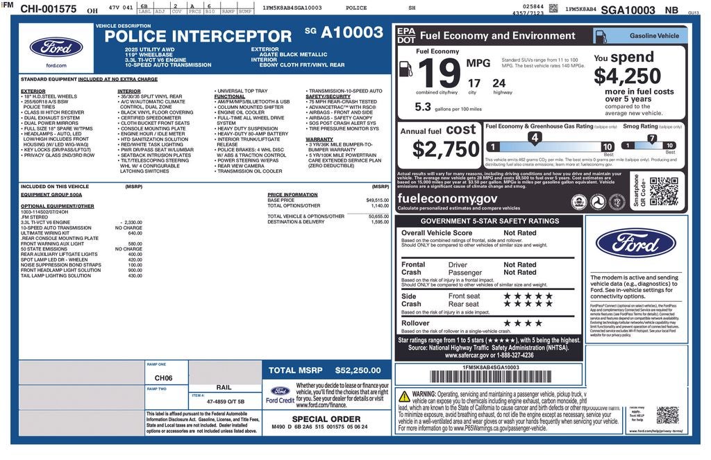 2025 Ford Utility Police Interceptor Base