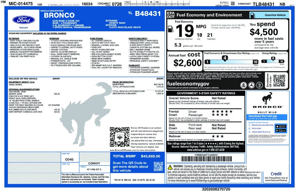 2026 Ford Bronco Base