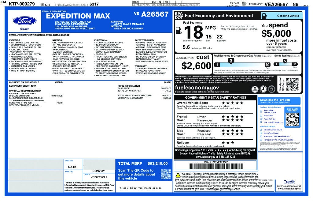 2027 Ford Expedition Max King Ranch