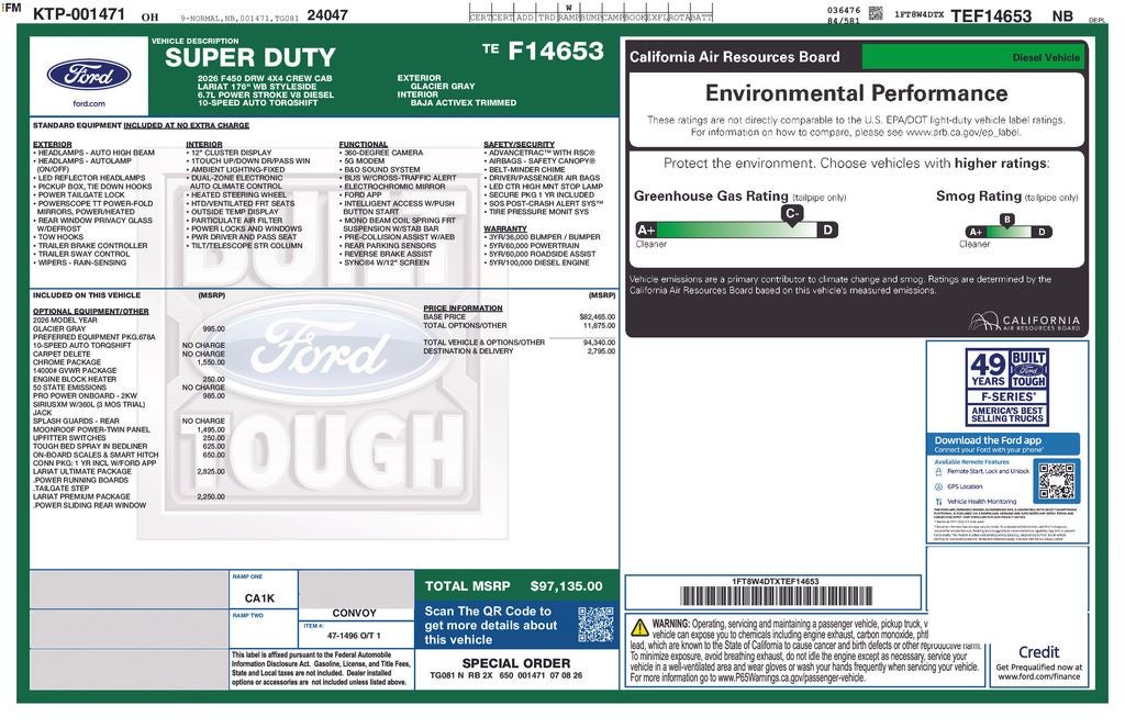 2026 Ford F-450SD Lariat DRW
