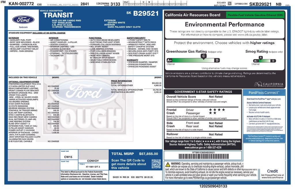 2025 Ford Transit-250 Base Medium Roof