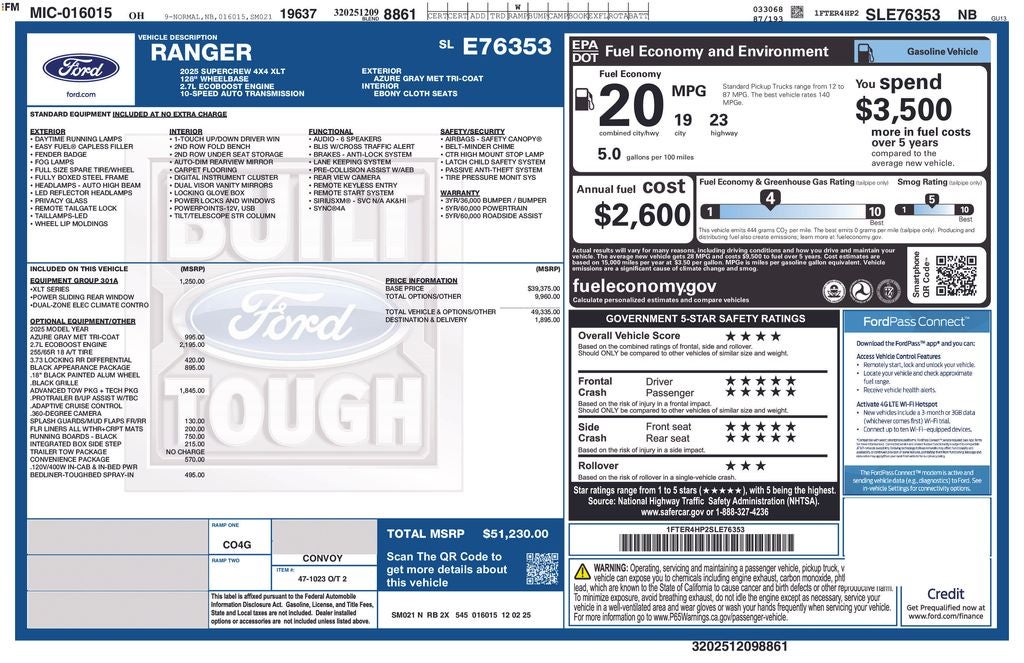 2025 Ford Ranger XLT
