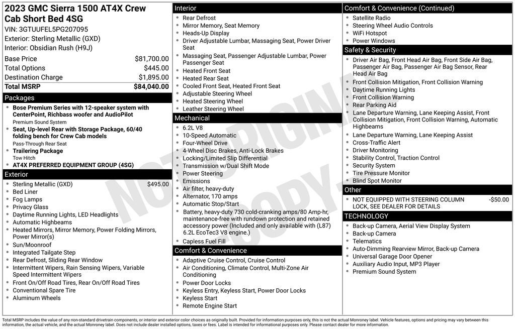 2023 GMC Sierra 1500 AT4X