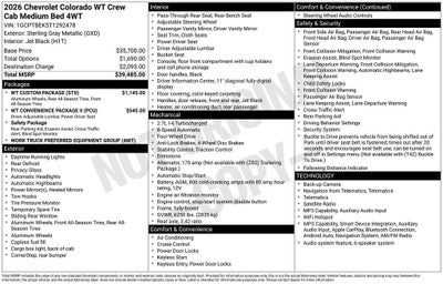 2026 Chevrolet Colorado WT