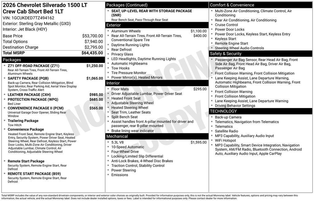 2026 Chevrolet Silverado 1500 LT