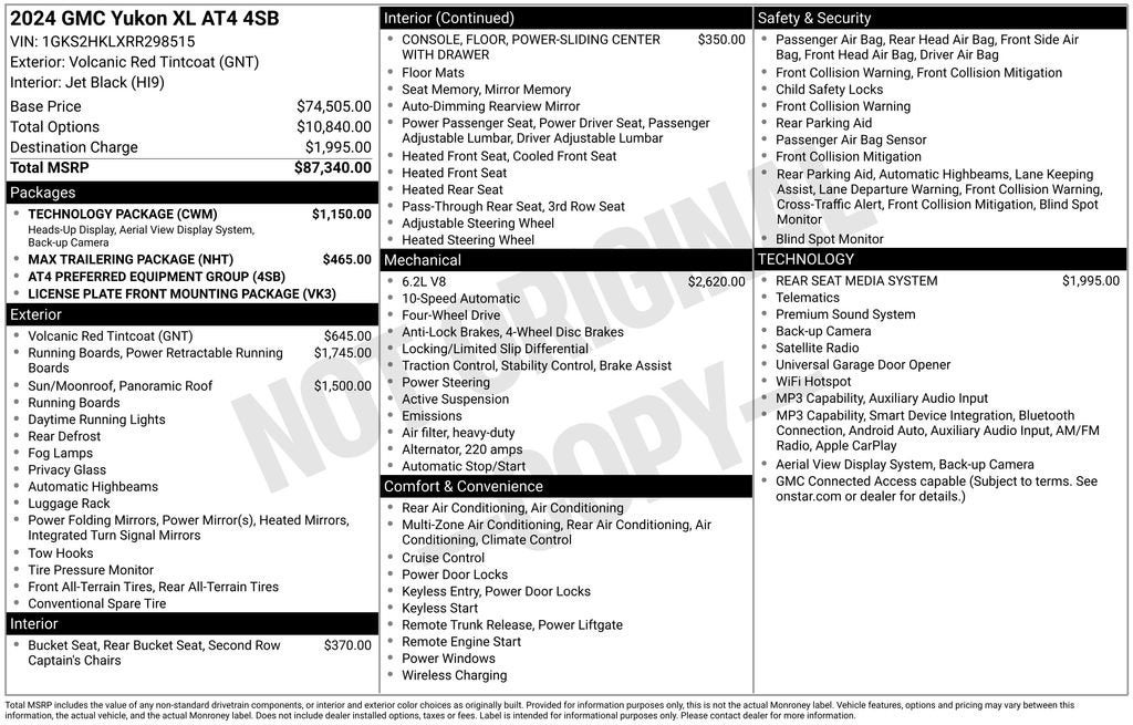 2024 GMC Yukon XL AT4