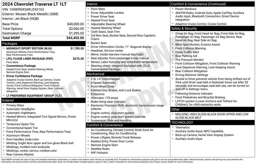 2024 Chevrolet Traverse LT