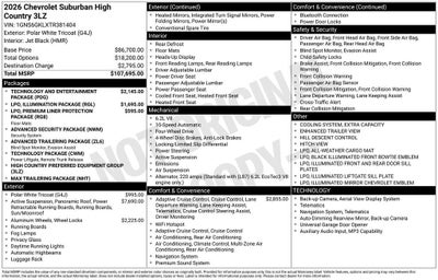 2026 Chevrolet Suburban High Country