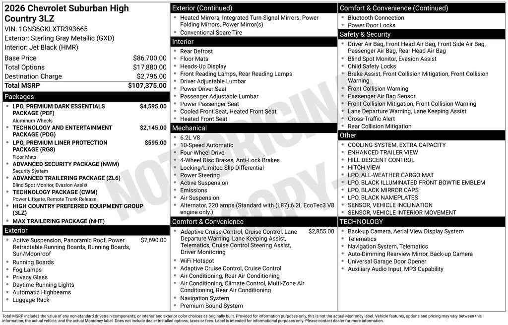 2026 Chevrolet Suburban High Country