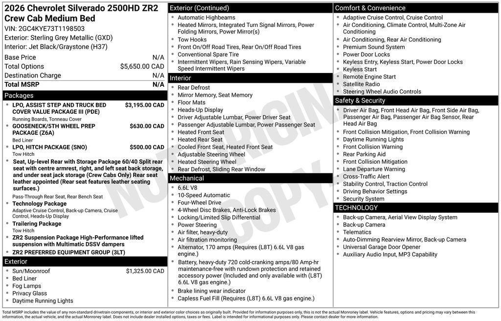 2026 Chevrolet Silverado 2500 HD ZR2