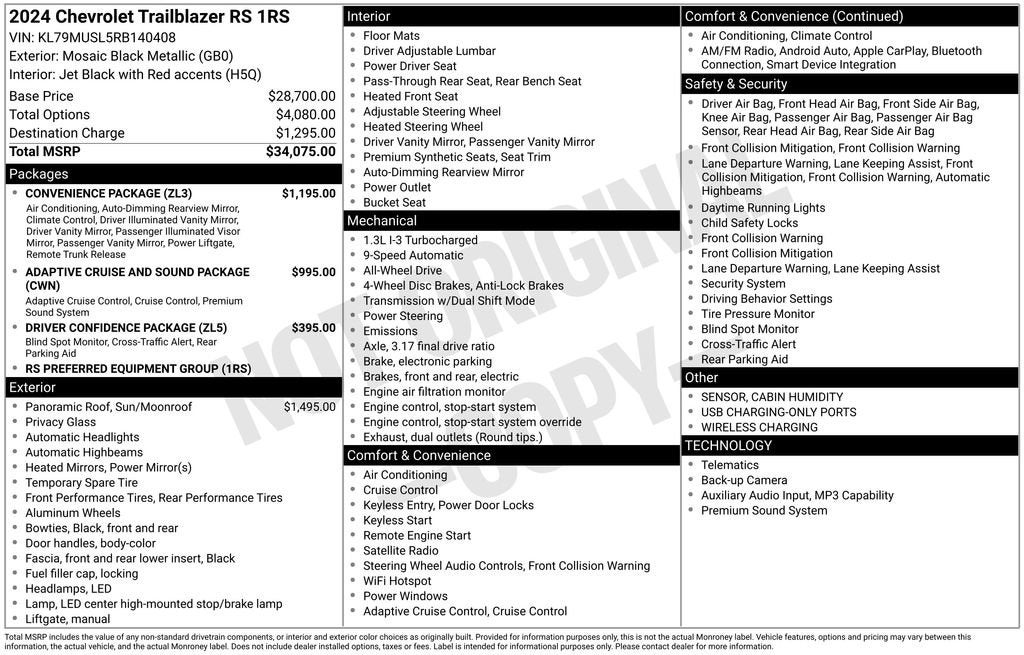 2024 Chevrolet Trailblazer RS