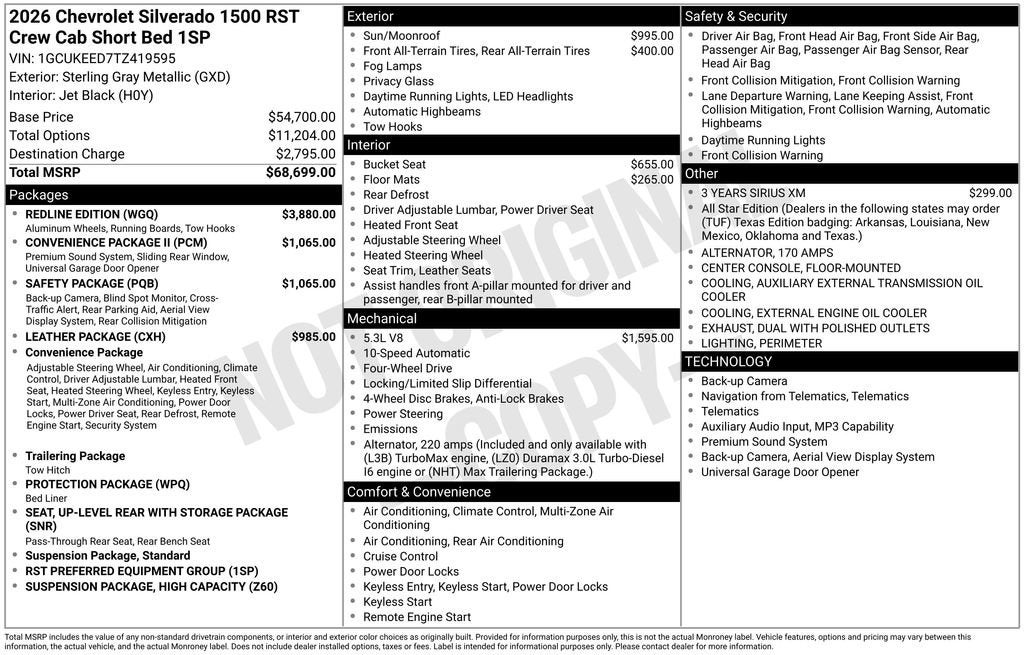 2026 Chevrolet Silverado 1500 RST