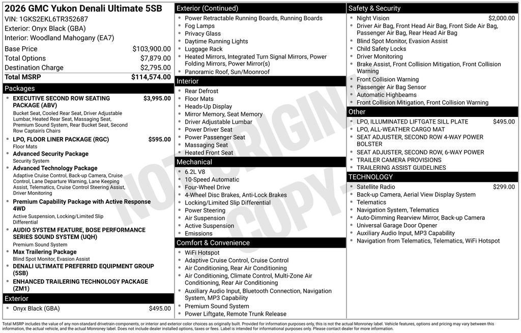 2026 GMC Yukon Denali Ultimate